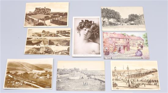 Collection of Spy and other caricature prints & a small quantity of early 20C postcards